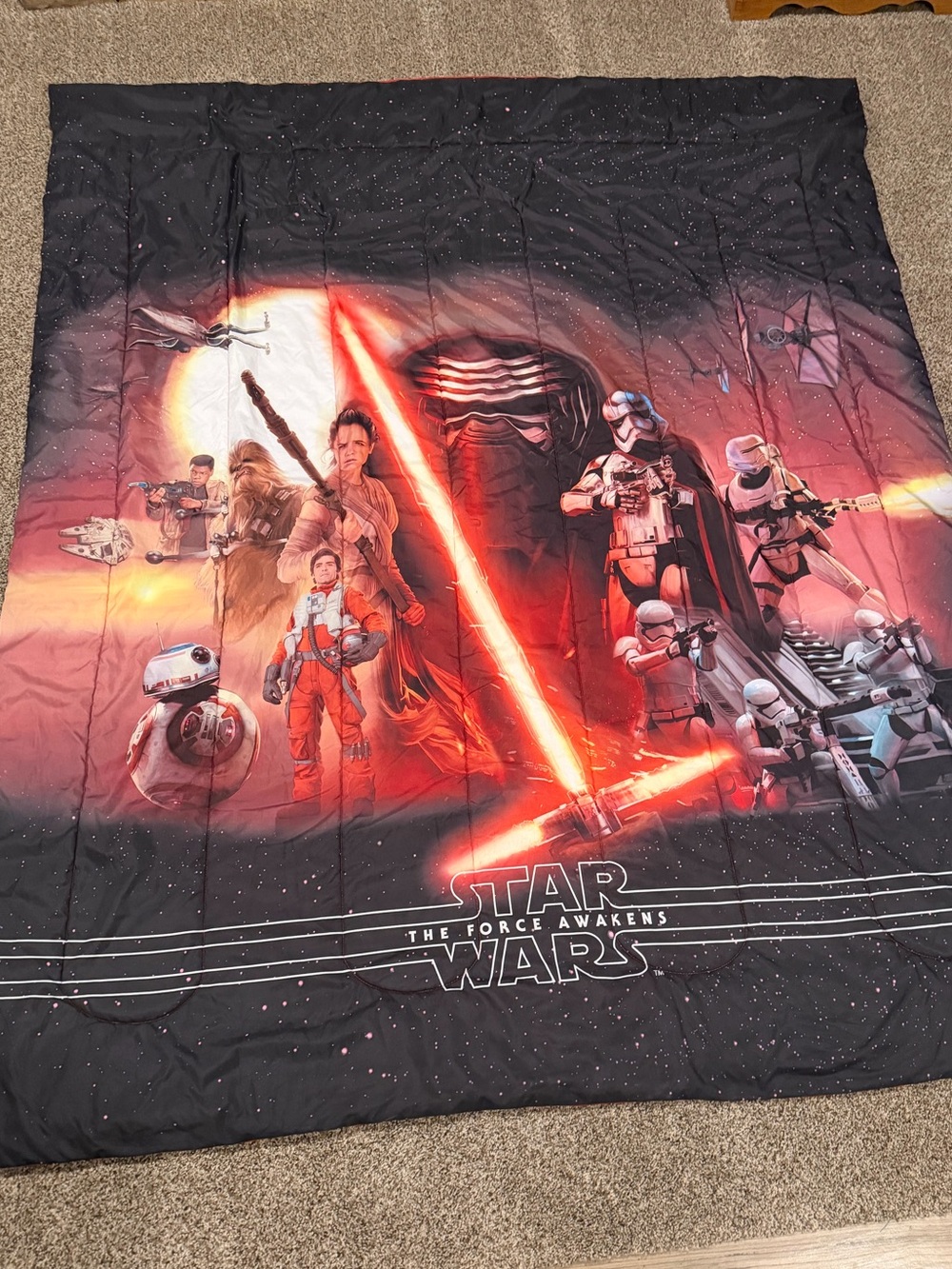 Star Wars The Force Awakens Black & Red Comforter